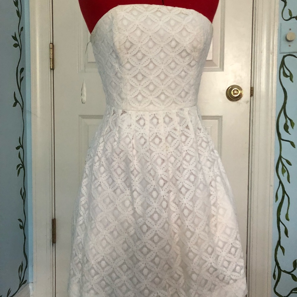 Lilly Pulitzer Strapless Lace Dress